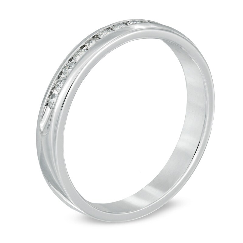 Main Image 2 of Previously Owned - 1/5 CT. T.W. Diamond Anniversary Band in Sterling Silver