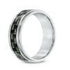 Thumbnail Image 1 of Previously Owned - Men's 9.0mm Black Carbon Fiber Comfort Fit Stainless Steel Wedding Band