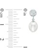 Thumbnail Image 3 of Previously Owned-6.0-8.0mm Freshwater Cultured Pearl and Crystal Strand Necklace, Bracelet and Drop Earrings Set in Sterling Silver