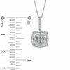 Thumbnail Image 2 of Previously Owned - 1/2 CT. T.W. Quad Princess-Cut Diamond Frame Pendant in 10K White Gold