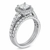 Thumbnail Image 2 of Previously Owned - 1-3/4 CT. T.W. Princess-Cut Diamond Frame Bridal Set in 14K White Gold