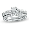 Thumbnail Image 1 of Previously Owned - 1/2 CT. T.W. Princess-Cut Diamond Bridal Set in 14K White Gold