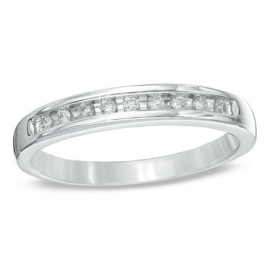 Previously Owned - 1/10 CT. T.w. Diamond Anniversary Band in Sterling Silver