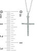 Thumbnail Image 2 of Previously Owned - 1/20 CT. T.W. Diamond Dainty Cross Pendant in 10K White Gold
