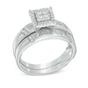 Thumbnail Image 2 of Previously Owned - 1/5 CT. T.W. Diamond Square Frame Bridal Set in 10K White Gold