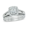 Thumbnail Image 1 of Previously Owned - 3/4 CT. T.W. Diamond Double Frame Bridal Set in 14K White Gold