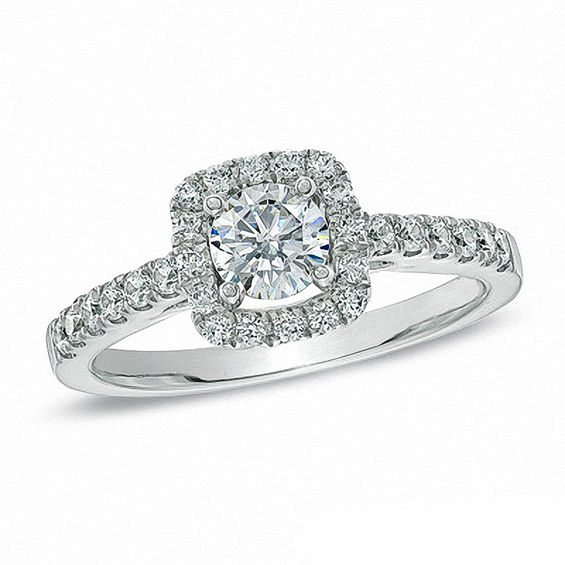 Previously Owned - Celebration Fireâ¢ 7/8 CT. T.w. Diamond Engagement Ring in 14K White Gold (H-I/Si1-Si2)