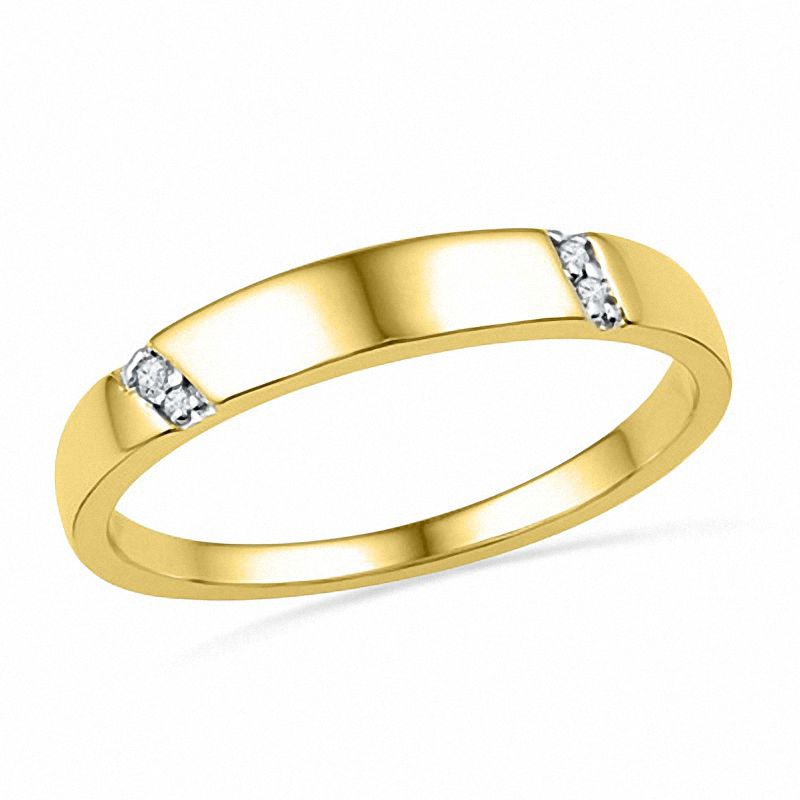 Main Image 3 of Previously Owned - 1/6 CT. T.W. Diamond Square Frame Bridal Set in 10K Gold
