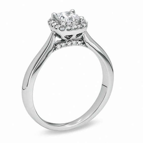 Previously Owned - 5/8 CT. T.w. Princess-Cut Diamond Engagement Ring in 14K White Gold