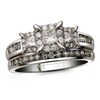 Thumbnail Image 1 of Previously Owned - 1 CT. T.W. Princess-Cut Diamond Past Present Future® Bridal Set in 14K White Gold
