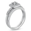 Thumbnail Image 2 of Previously Owned - 1/3 CT. T.W. Diamond Square Frame Bridal Set in 10K White Gold