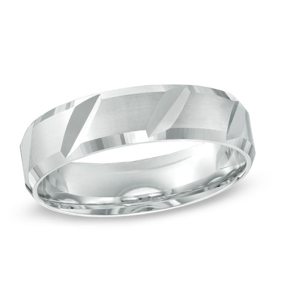 Previously Owned - 6.0mm Comfort Fit Wedding Band in 10K White Gold