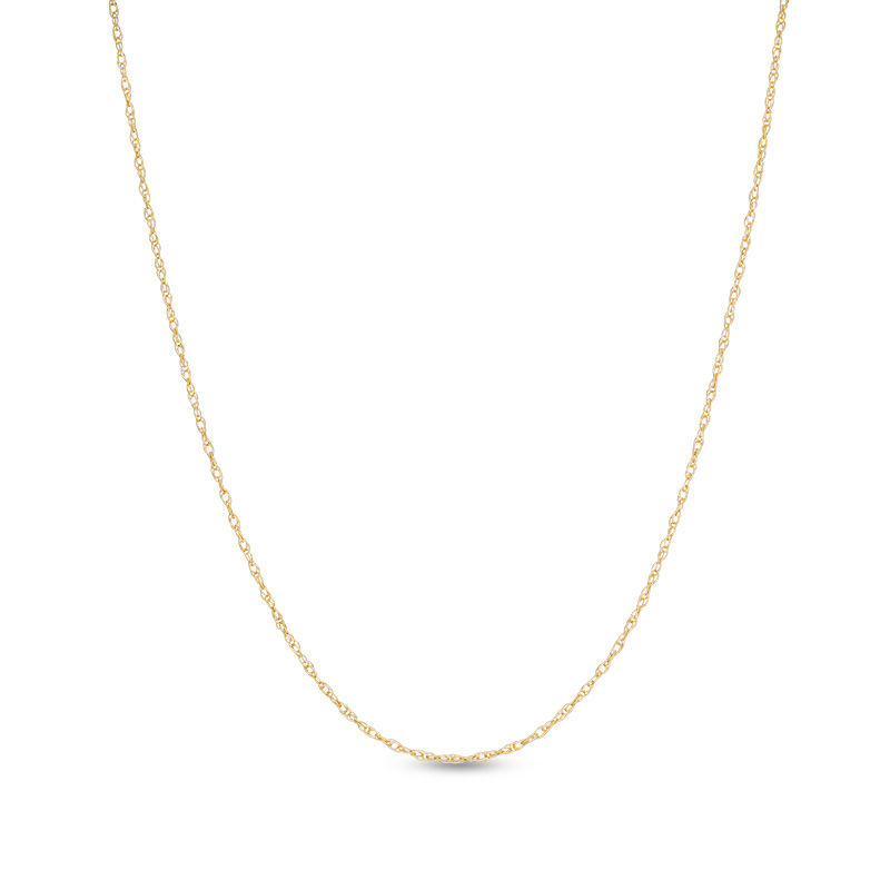 Main Image 1 of Previously Owned - 0.76mm Rope Chain Necklace in 14K Gold - 18&quot;