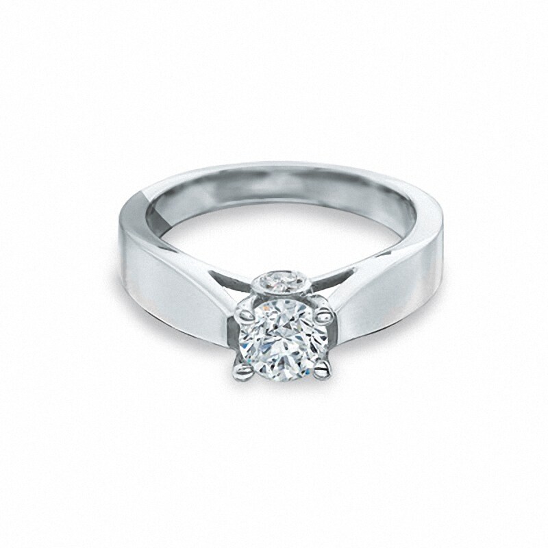 Main Image 1 of Previously Owned 1 CT. Diamond Solitaire Engagement Ring in 14K White Gold (J/I2)