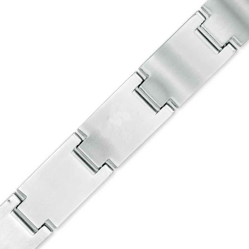 Main Image 2 of Previously Owned - Textured Necklace and Bracelet Set in Two-Tone Stainless Steel - 24"