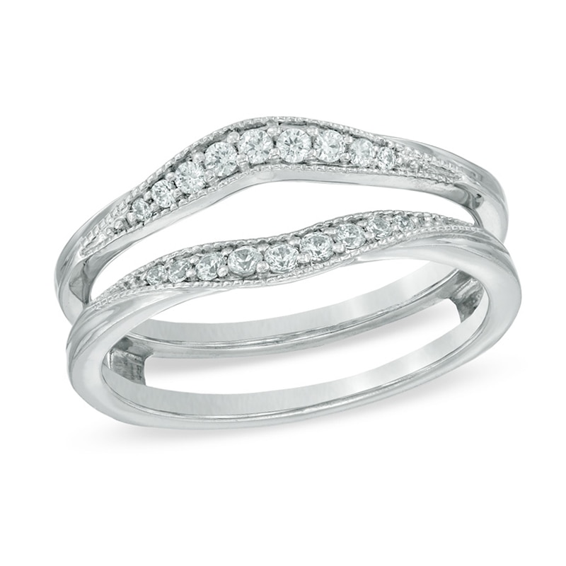 Main Image 1 of Previously Owned - 1/5 CT. T.W. Diamond Vintage-Style Solitaire Enhancer in 14K White Gold