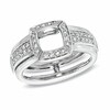 Thumbnail Image 1 of Previously Owned - 1/4 CT. T.W. Diamond Square Frame Solitaire Enhancer in 14K White Gold