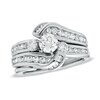 Thumbnail Image 1 of Previously Owned - 1-1/2 CT. T.W. Diamond Three Stone Bridal Set in 14K White Gold