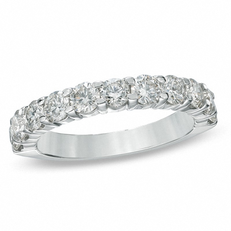Main Image 1 of Previously Owned - 1-1/2 CT. T.W. Diamond Anniversary Band in 14K White Gold