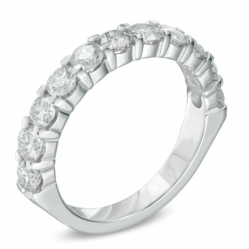 Main Image 2 of Previously Owned - 1-1/2 CT. T.W. Diamond Anniversary Band in 14K White Gold