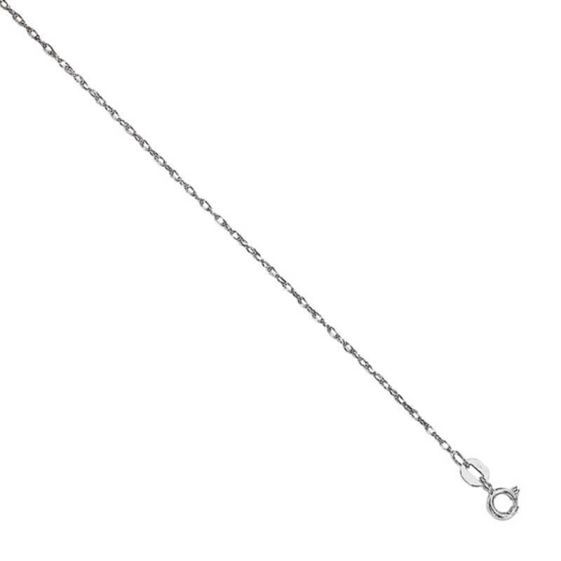 Previously Owned - 0.85mm Rope Chain Necklace in 14K White Gold - 18"