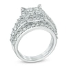 Thumbnail Image 2 of Previously Owned - 2 CT. T.W. Quad Diamond Frame Bridal Set in 14K White Gold