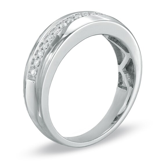 Previously Owned - 1/5 CT. T.w. Diamond Wedding Band in 10K White Gold