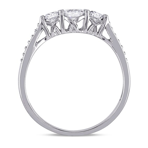 Previously Owned - 1/2 CT. T.w. Diamond Three Stone Ring in 10K White Gold