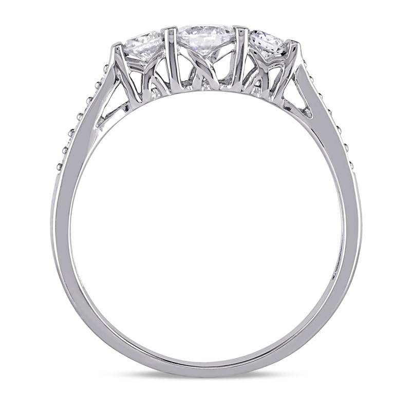 Main Image 3 of Previously Owned - 1/2 CT. T.W. Diamond Three Stone Ring in 10K White Gold