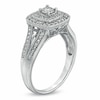 Thumbnail Image 2 of Previously Owned - 1/2 CT. T.W. Diamond Vintage-Style Double Square Frame Engagement Ring in 10K White Gold
