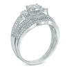 Thumbnail Image 2 of Previously Owned - 1/2 CT. T.W. Composite Diamond Three Stone Bridal Set in 10K White Gold