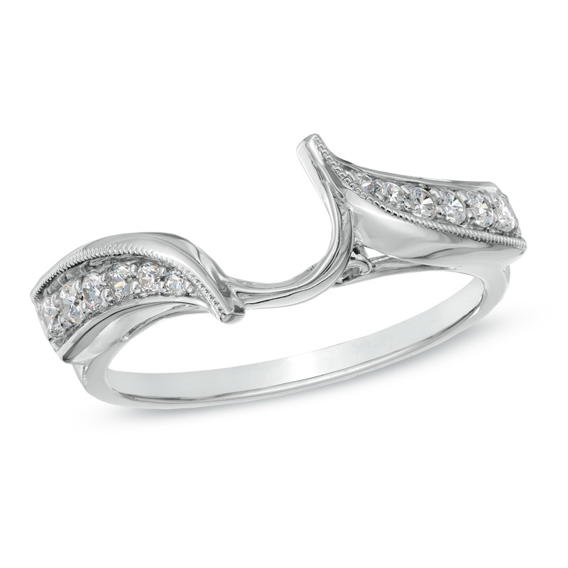 Main Image 1 of Previously Owned - 1/4 CT. T.W. Diamond Vintage-Style Solitaire Enhancer in 14K White Gold