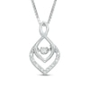 Thumbnail Image 0 of Previously Owned - 1/10 CT. T.W. Diamond Infinity Flame Pendant in Sterling Silver