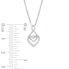 Thumbnail Image 1 of Previously Owned - 1/10 CT. T.W. Diamond Infinity Flame Pendant in Sterling Silver