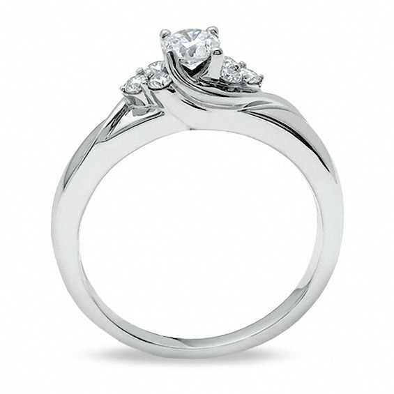 Previously Owned - 1/2 CT. T.w. Diamond Engagement Ring in 14K White Gold