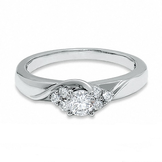 Previously Owned - 1/2 CT. T.w. Diamond Engagement Ring in 14K White Gold