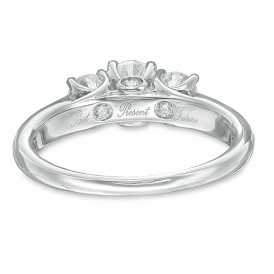 Previously Owned - 1 CT. T.w. Diamond Past Present FutureÂ® Engagement Ring in 14K White Gold (I/I2)