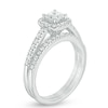 Thumbnail Image 2 of Previously Owned - 1 CT. T.W. Princess-Cut Diamond Frame Bridal Set in 14K White Gold