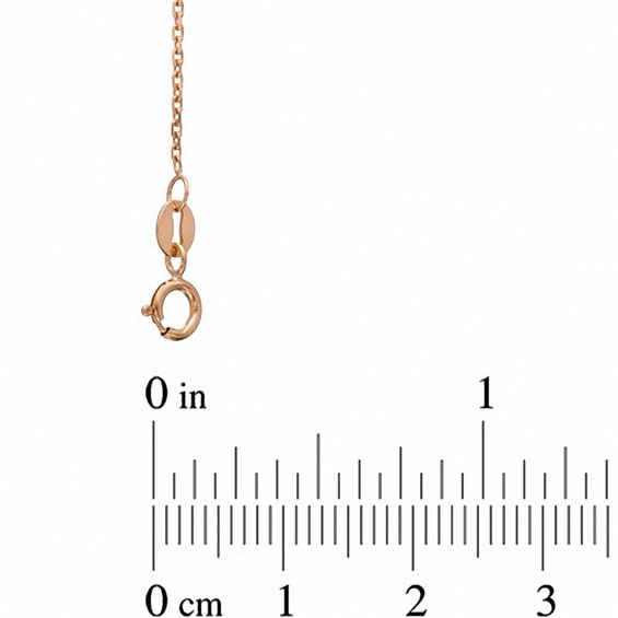 Previously Owned - Ladies' 1.1mm Cable Chain Necklace in 14K Rose Gold - 16"