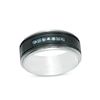 Thumbnail Image 1 of Previously Owned - 1/6 CT. T.W. Blue Diamond Comfort-Fit Wedding Band in Two-Tone Stainless Steel - Size 10