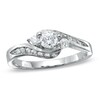 Thumbnail Image 1 of Previously Owned - 1/2 CT. T.W. Diamond Three Stone Swirl Ring in 10K White Gold