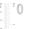 Thumbnail Image 2 of Previously Owned - 1/10 CT. T.W. Diamond Huggie Hoop Earrings in 10K White Gold