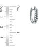 Thumbnail Image 1 of Previously Owned - 1/5 CT. T.W. Diamond Double Row Hoop Earrings in 10K White Gold