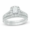 Thumbnail Image 1 of Previously Owned - 1-1/2 CT. T.W.  Radiant-Cut Diamond Bridal Set in 14K White Gold (I/I1)