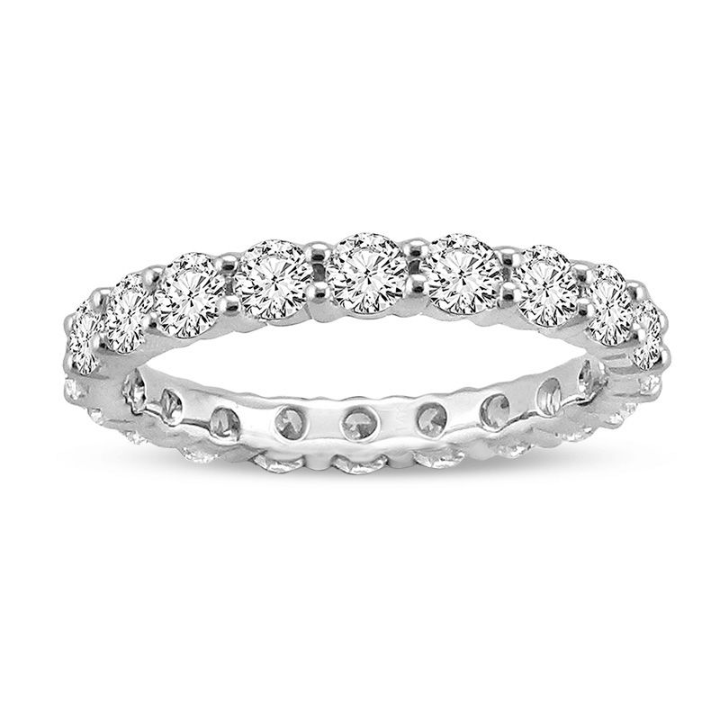 Main Image 1 of Previously Owned - Ladies' 2 CT. T.W. Diamond Eternity Wedding Band in 14K White Gold