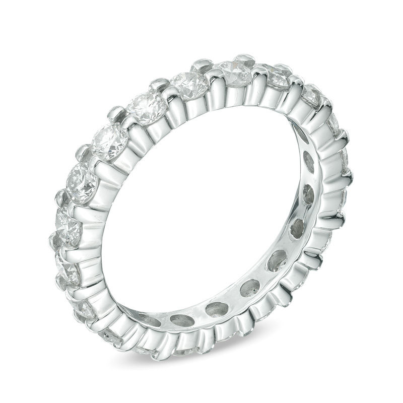 Main Image 2 of Previously Owned - Ladies' 2 CT. T.W. Diamond Eternity Wedding Band in 14K White Gold