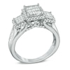 Thumbnail Image 2 of Previously Owned - 1 CT. T.W. Princess-Cut Composite Diamond Three Stone Engagement Ring in 10K White Gold