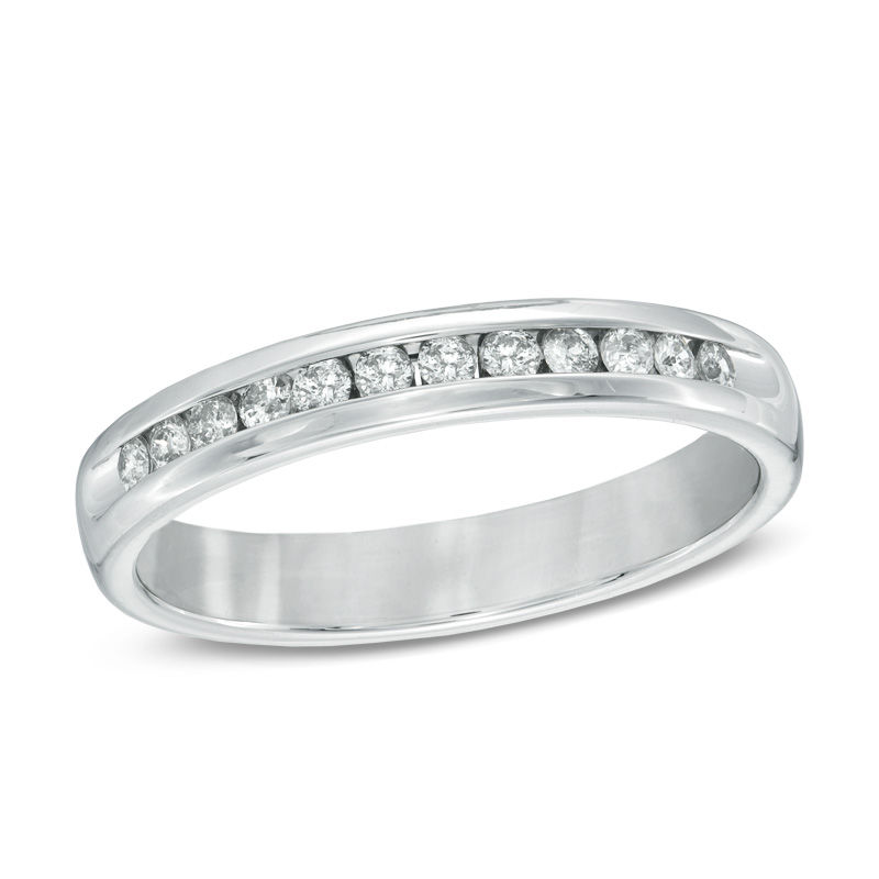Main Image 1 of Previously Owned - 1/5 CT. T.W. Diamond Anniversary Band in Sterling Silver