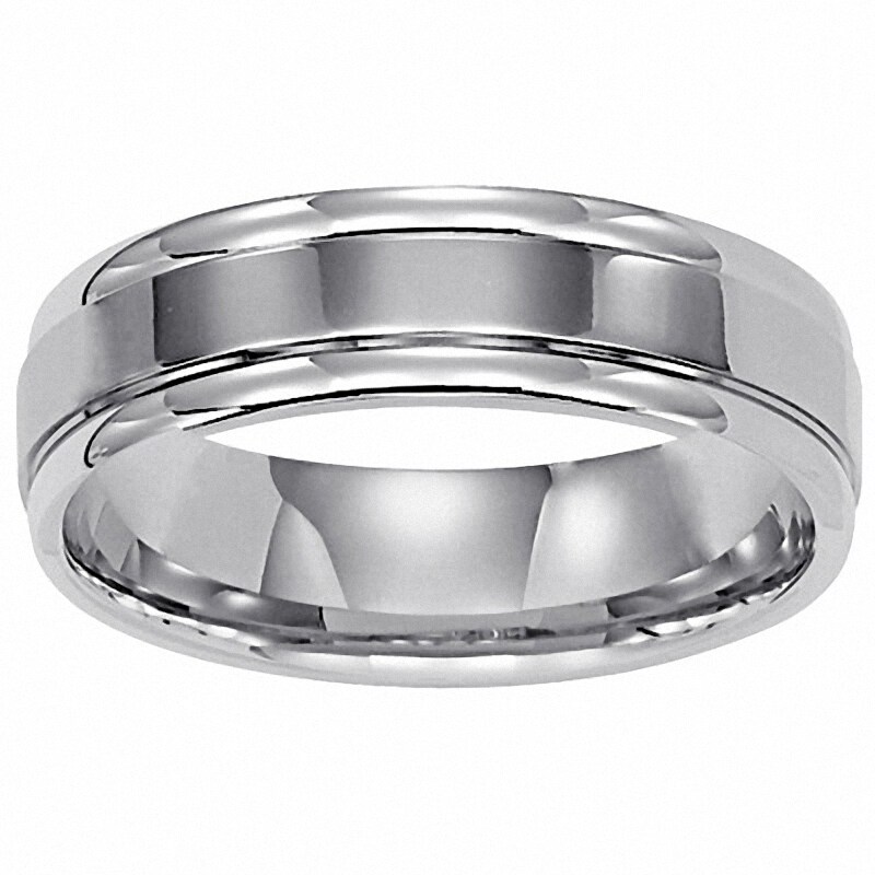 Main Image 1 of Previously Owned - 6.0mm Comfort Fit Wedding Band in 14K White Gold