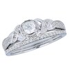 Thumbnail Image 1 of Previously Owned - 1/2 CT. T.W. Diamond Frame Bridal Set in 10K White Gold